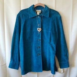 Coldwater Creek Suede Jacket petite Medium NWT